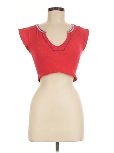 Pre-owned Out From Under Sleeveless Top Red Sweetheart Neckline Tops