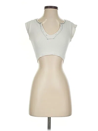 Pre-owned Out From Under Sleeveless Top Silver Keyhole Neckline Tops
