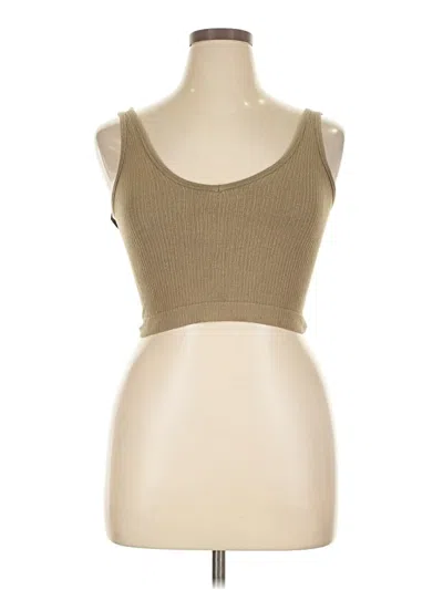 Pre-owned Out From Under Sleeveless Top Tan Sweetheart Neckline Tops