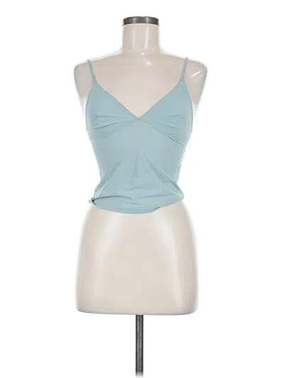 Pre-owned Out From Under Sleeveless Top Teal Halter Neckline Tops In Blue