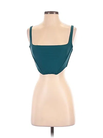 Pre-owned Out From Under Sleeveless Top Teal Sweetheart Neckline Tops
