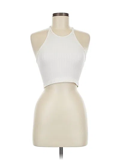 Pre-owned Out From Under Sleeveless Top White Halter Neckline Tops