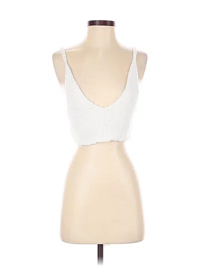 Pre-owned Out From Under Sleeveless Top White Sweetheart Neckline Tops