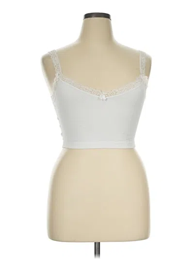 Pre-owned Out From Under Sleeveless Top White Sweetheart Neckline Tops