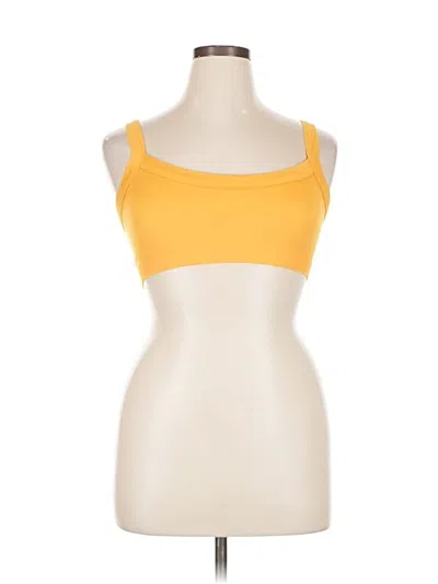 Pre-owned Out From Under Sleeveless Top Yellow Sweetheart Neckline Tops