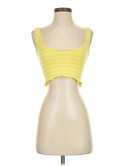 Pre-owned Out From Under Sleeveless Top Yellow Sweetheart Neckline Tops