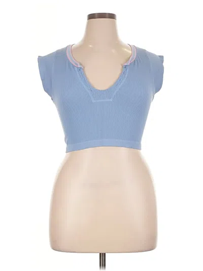 Pre-owned Out From Under Sleeveless T-shirt In Blue