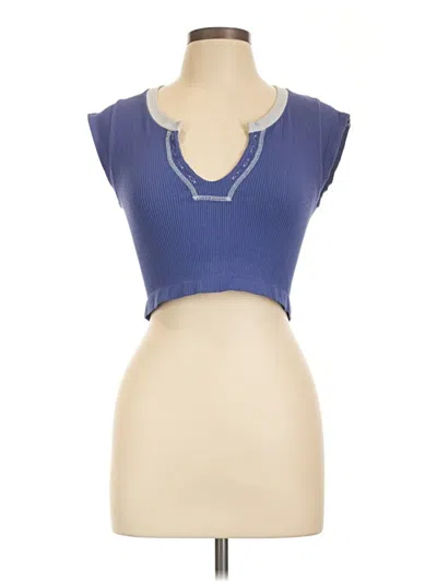 Pre-owned Out From Under Sleeveless T-shirt In Blue