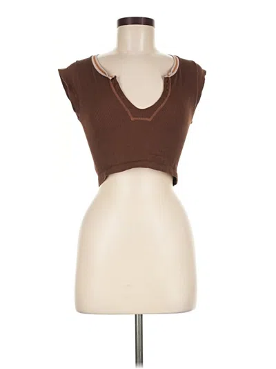 Pre-owned Out From Under Sleeveless T-shirt In Brown