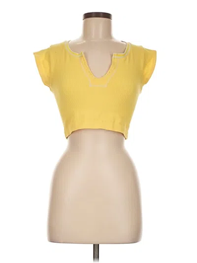 Pre-owned Out From Under Sleeveless T-shirt In Yellow