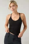Out From Under Sloan Ribbed Knit Racerback Cami In Black, Women's At Urban Outfitters In Black