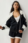 Out From Under Snow Days Oversized Fleece Full-zip Hoodie Sweatshirt In Black, Women's At Urban Outfitters In Black