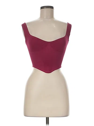 Pre-owned Out From Under Sports Bra In Burgundy