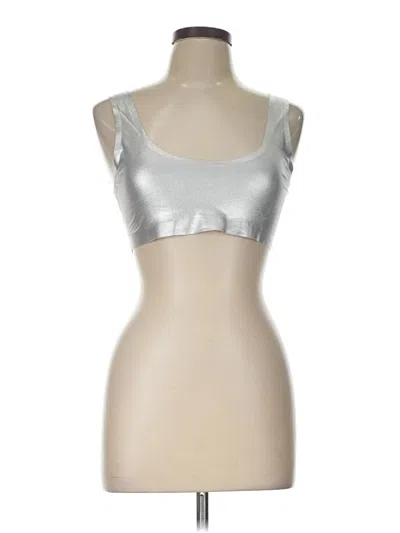 Pre-owned Out From Under Sports Bra In Silver