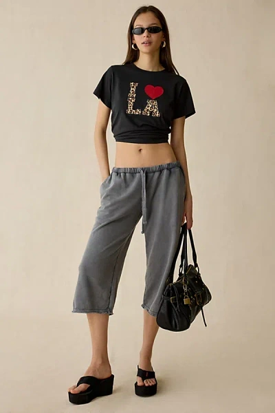 Out From Under Spring Breaker Slouch Capri Pant In Black, Women's At Urban Outfitters