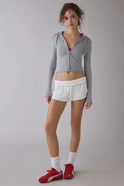 Out From Under Spring Breaker Slouch Sweat Short In White, Women's At Urban Outfitters In Multi