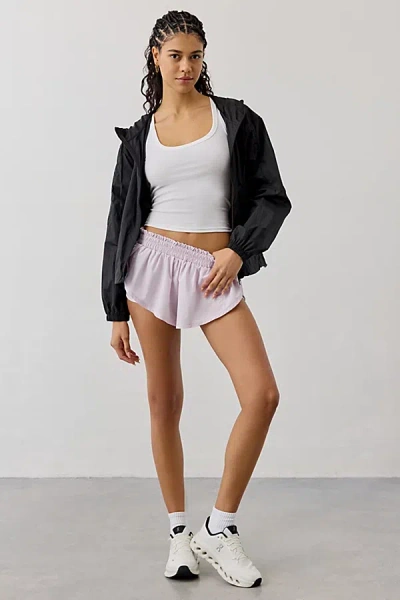 Out From Under Studio Woven Lined Dolphin Short In Misty Plum, Women's At Urban Outfitters In White