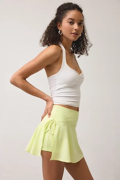 Out From Under Studio Woven Wrap Mini Skort In Sun Yellow, Women's At Urban Outfitters