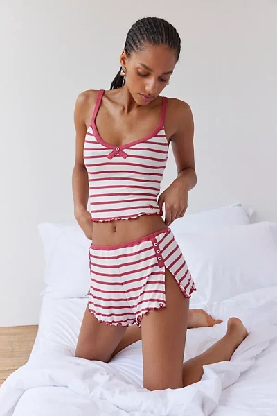 Out From Under Sweet Dreams Ahoy Stripe Cami In Red, Women's At Urban Outfitters