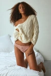 Out From Under Sweet Nothings Embroidered Thong In Bunny, Women's At Urban Outfitters In Coral