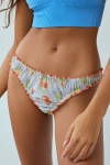Out From Under Sweet Nothings Embroidered Thong In Fruit Sign, Women's At Urban Outfitters