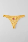 Out From Under Sweet Nothings Embroidered Thong In Peach, Women's At Urban Outfitters