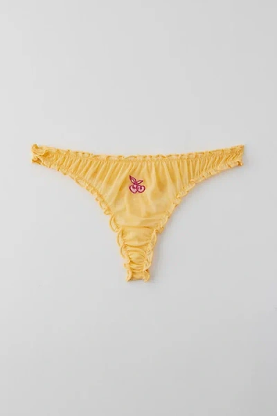 Out From Under Sweet Nothings Embroidered Thong In Peach, Women's At Urban Outfitters