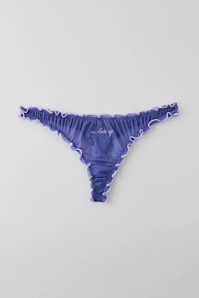 Out From Under Sweet Nothings Embroidered Thong In Pucker Up, Women's At Urban Outfitters