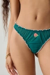 Out From Under Sweet Nothings Embroidered Thong In Rose, Women's At Urban Outfitters In Pink