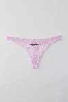 Out From Under Sweet Nothings Embroidered Accent Thong In Say Please, Women's At Urban Outfitters