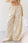 Out From Under Sweet Nothings Side-tie Bow Pj Pants In Ditsy Antique, Women's At Urban Outfitters