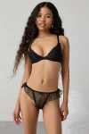Out From Under Sweet Tease Swiss Dot Mesh Push-up Bra In Black, Women's At Urban Outfitters