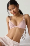 Out From Under Sweet Tease Swiss Dot Mesh Push-up Bra In Pink, Women's At Urban Outfitters In Pink