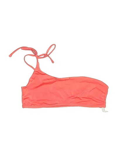 Pre-owned Out From Under Swimsuit Top Orange Solid Pattern Swimwear