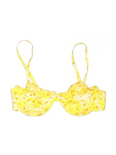 Pre-owned Out From Under Swimsuit Top Yellow Swimwear
