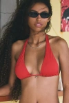 Out From Under Sydney Halter Bikini Top In Red Alert, Women's At Urban Outfitters