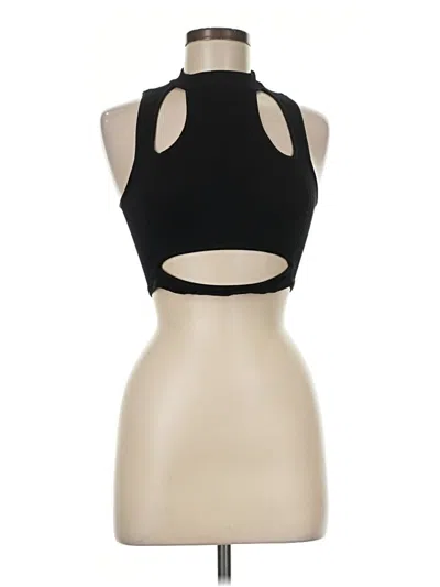 Pre-owned Out From Under Tank Top Black Halter Neckline Tops