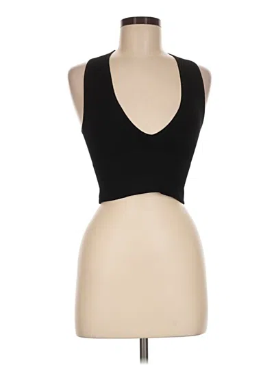 Pre-owned Out From Under Tank Top Black Halter Neckline Tops