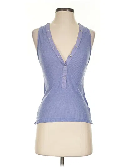 Pre-owned Out From Under Tank Top Blue Plunge Neckline Tops