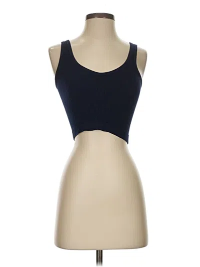 Pre-owned Out From Under Tank Top Blue Strapless Neckline Tops