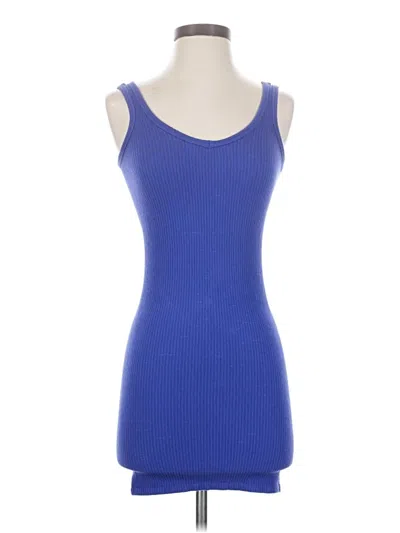 Pre-owned Out From Under Tank Top Blue Strapless Neckline Tops