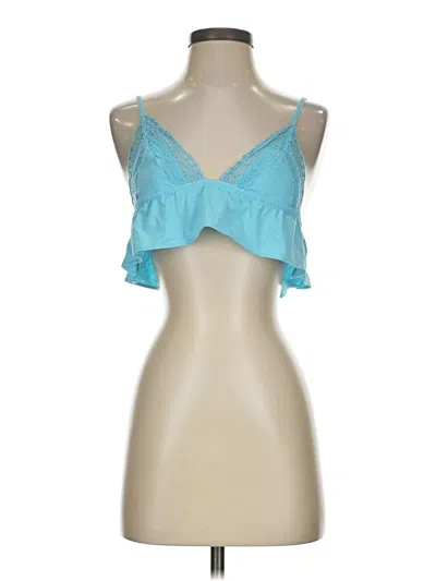 Pre-owned Out From Under Tank Top Blue Strapless Neckline Tops
