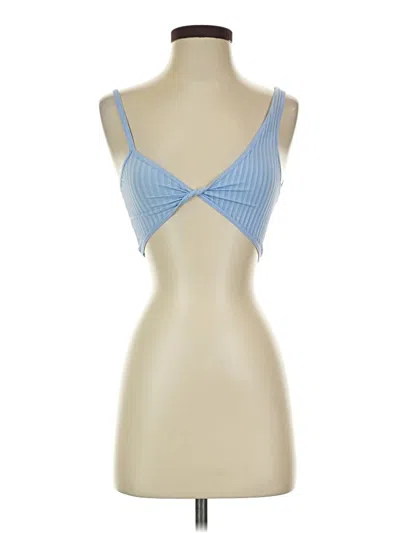 Pre-owned Out From Under Tank Top Blue Strapless Neckline Tops
