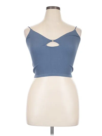 Pre-owned Out From Under Tank Top Blue Strapless Neckline Tops