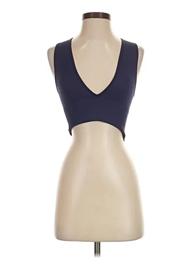 Pre-owned Out From Under Tank Top Blue Strapless Neckline Tops
