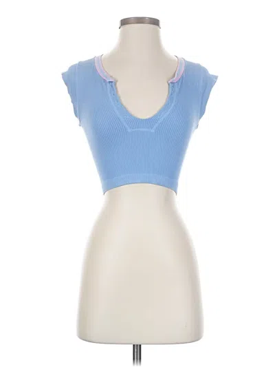 Pre-owned Out From Under Tank Top Blue Sweetheart Neckline Tops