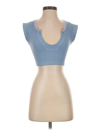 Pre-owned Out From Under Tank Top Blue Sweetheart Neckline Tops