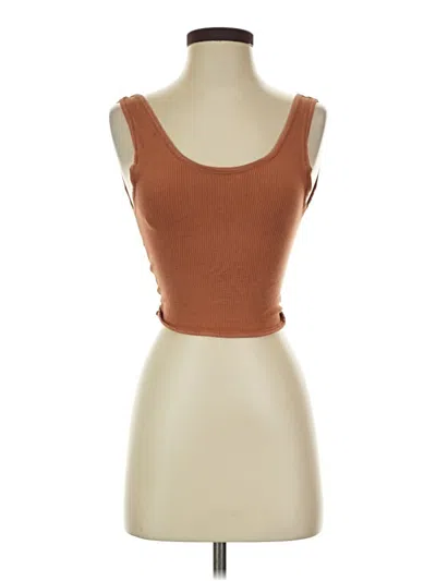 Pre-owned Out From Under Tank Top Brown Strapless Neckline Tops