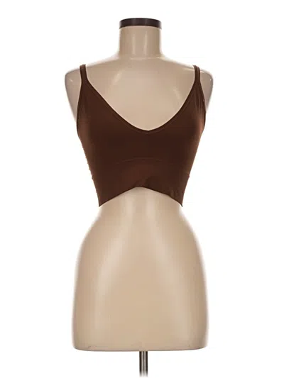 Pre-owned Out From Under Tank Top Brown Strapless Neckline Tops