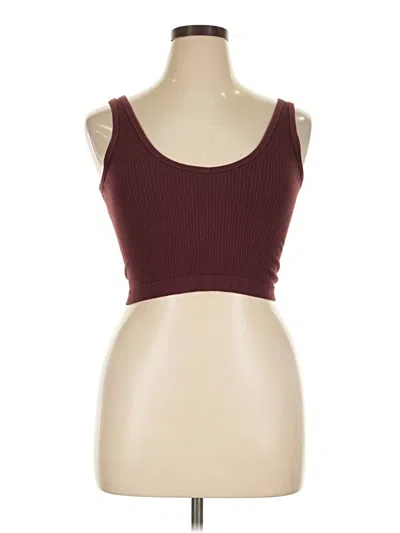 Pre-owned Out From Under Tank Top Burgundy Strapless Neckline Tops